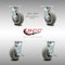 Service Caster 6 Inch SS Thermoplastic Caster Set with Roller Bearing 2 Swivel Lock 2 Brake SCC SCC-SS30S620-TPRRD-BSL-2-TLB-2 - alternate 2
